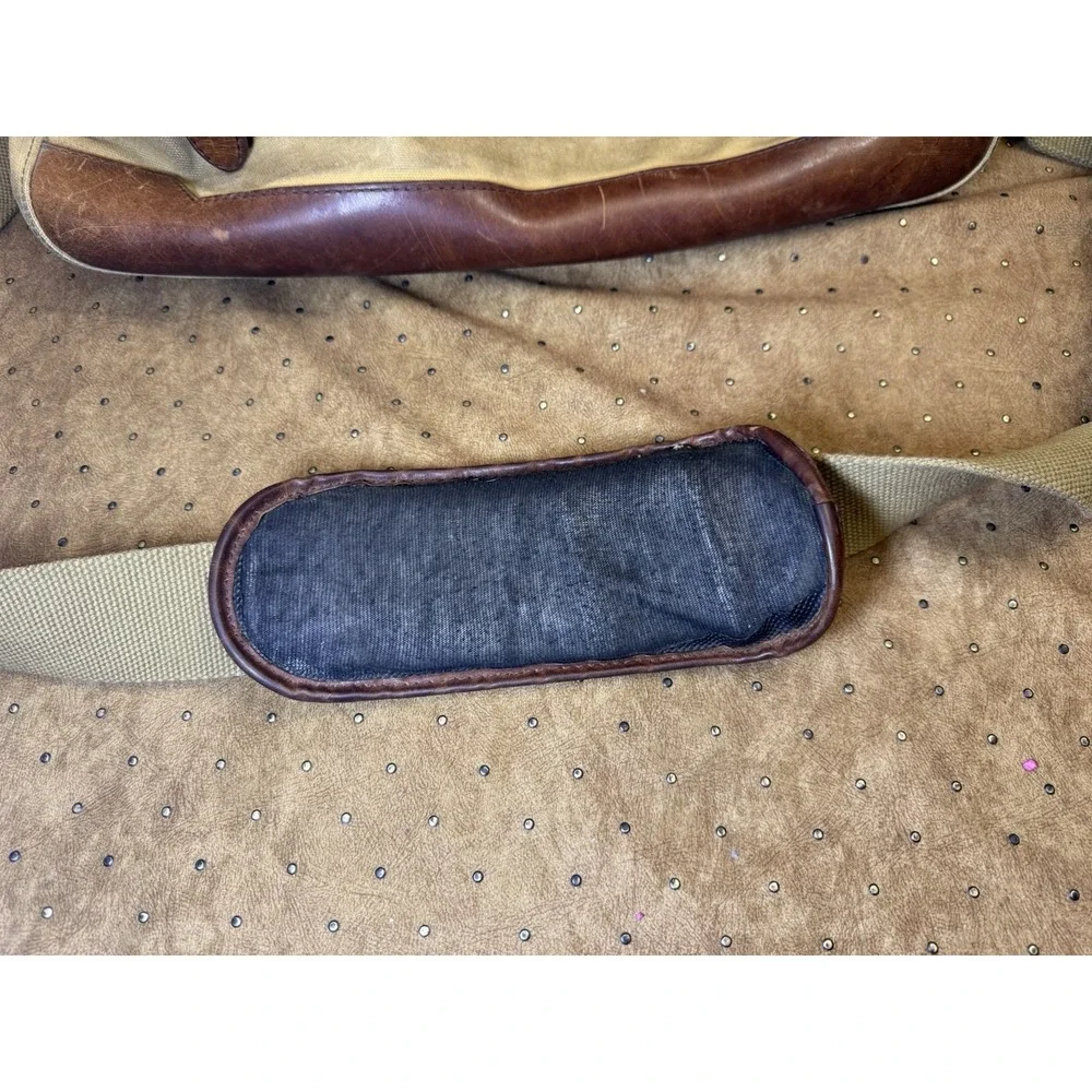 Bob Timberlake Messenger Carry On Laptop Overnight Canvas Leather‎ Luggage Bag